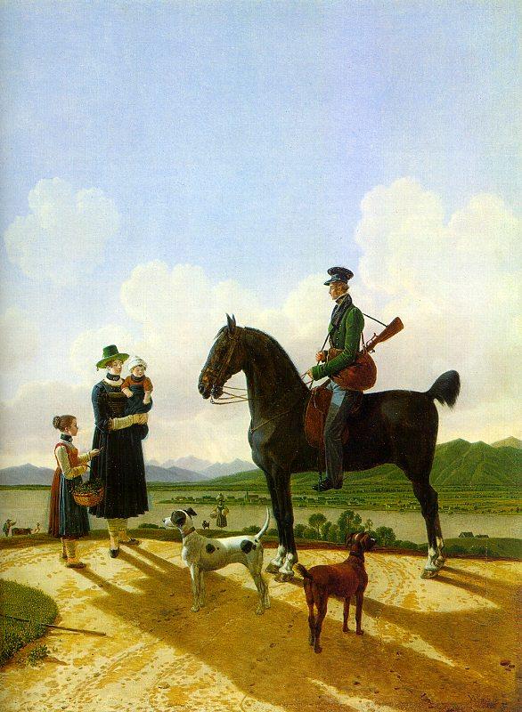 Wilhelm von Kobell Riders on Lake Tegernsee  II Spain oil painting art